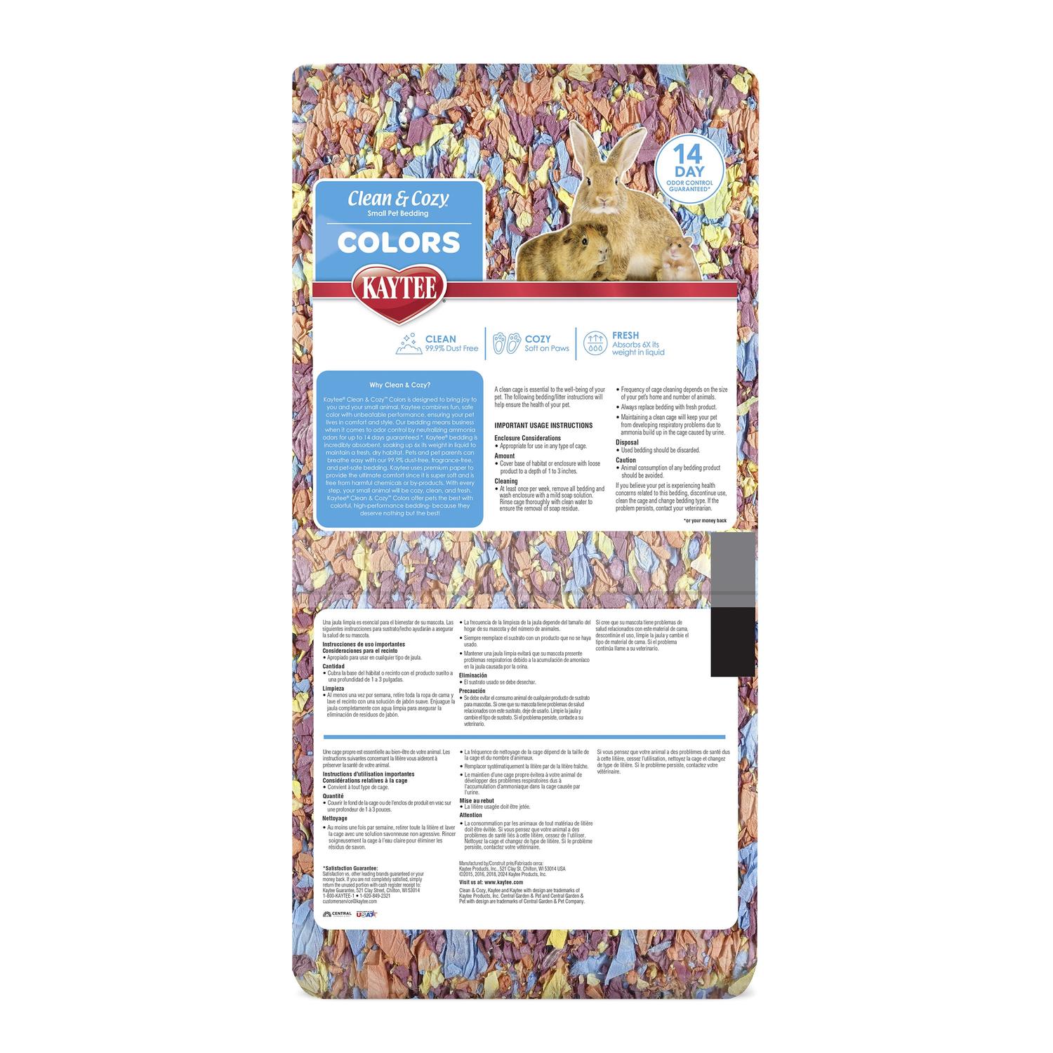 Kaytee Clean and Cozy colors multi sustrato conejo cuyo 24.6 lt | G.Valkyria - imagen 2