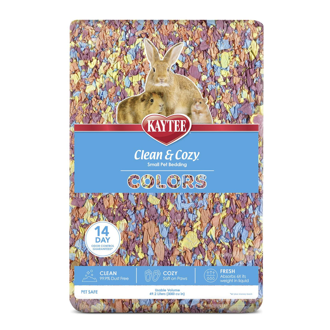 Kaytee Cleand & Corzy multi colors cama conejo cuyo 49.2 lt | G.Valkyria - imagen 1