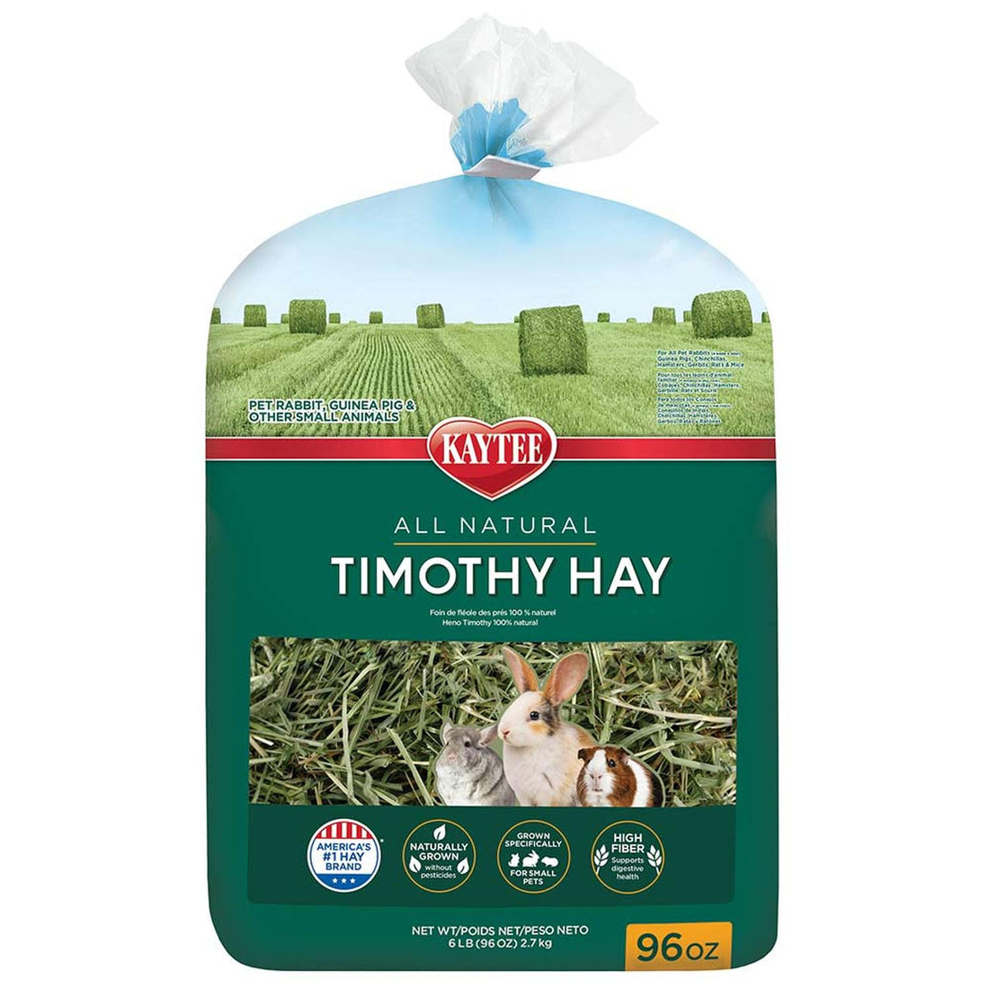 Kaytee Heno Timothy Hay natural cuyo, chinchilla conejo 2.72kg | G.Valkyria - imagen 1
