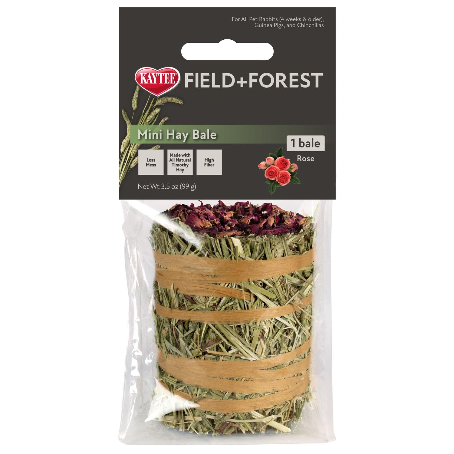 Mini Pacas Field&Forest heno Timothy Gold con con rosas de Kaytee | G.Valkyria - imagen 2
