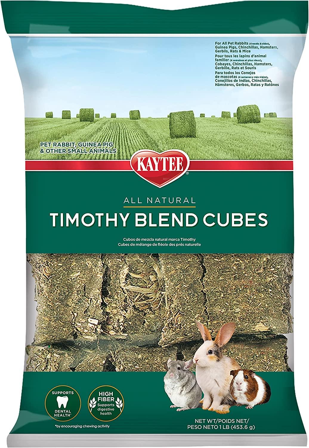 Premio conejo cuyo chinchilla Kaytee Cubos heno Timothy 454g | G.Valkyria - imagen 1