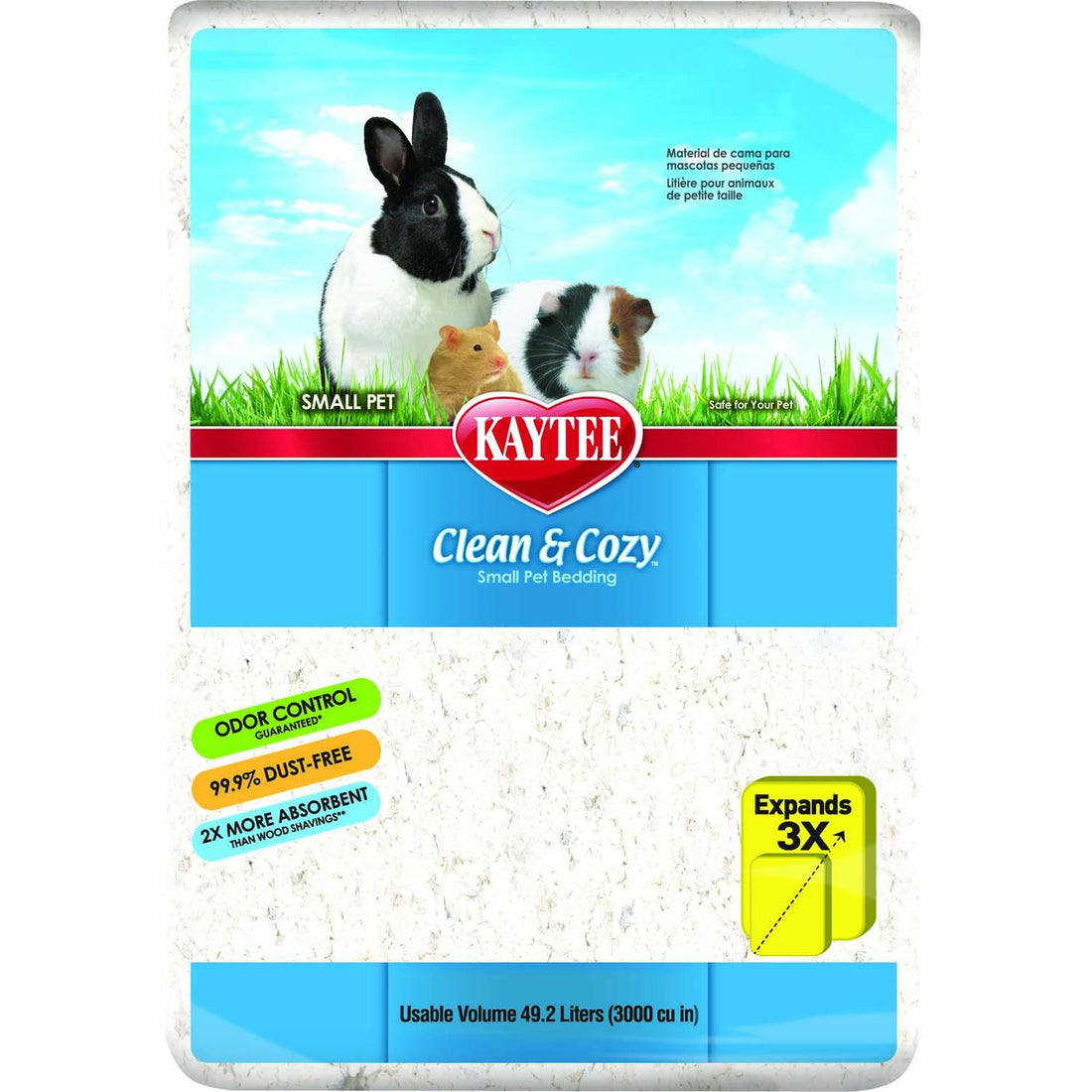 Kaytee Sustrato cama cuyo, conejo Clean & Cozy Blanco 49.2L | G.Valkyria - imagen 1