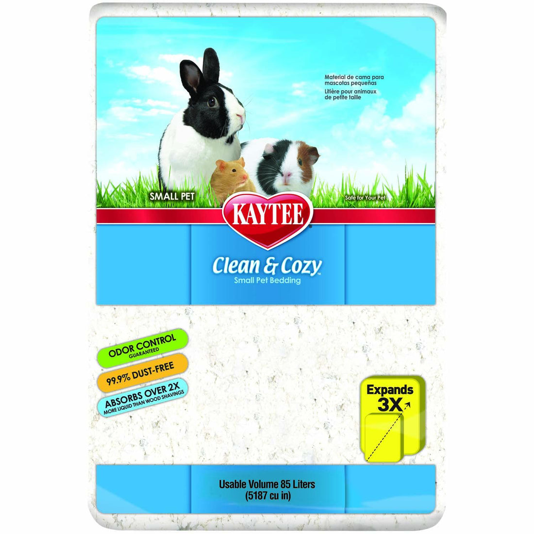 Kaytee Sustrato cama cuyo, conejo Clean & Cozy Blanco 85L | G.Valkyria - imagen 1