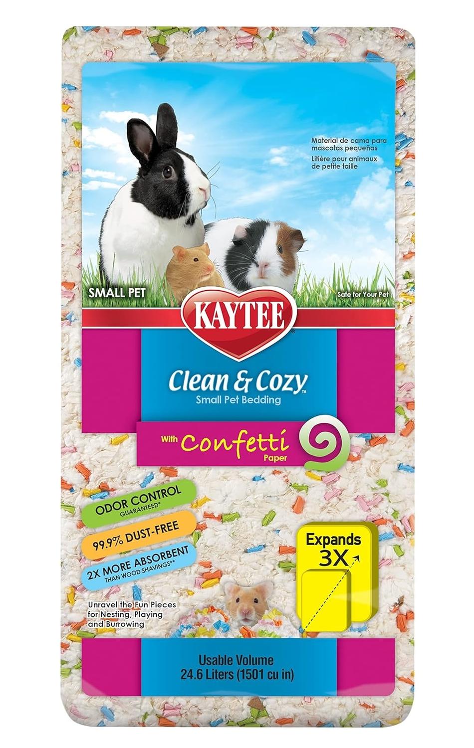 Kaytee Sustrato cama cuyo, conejo Clean & Cozy Confetti 24.6L | G.Valkyria - imagen 1