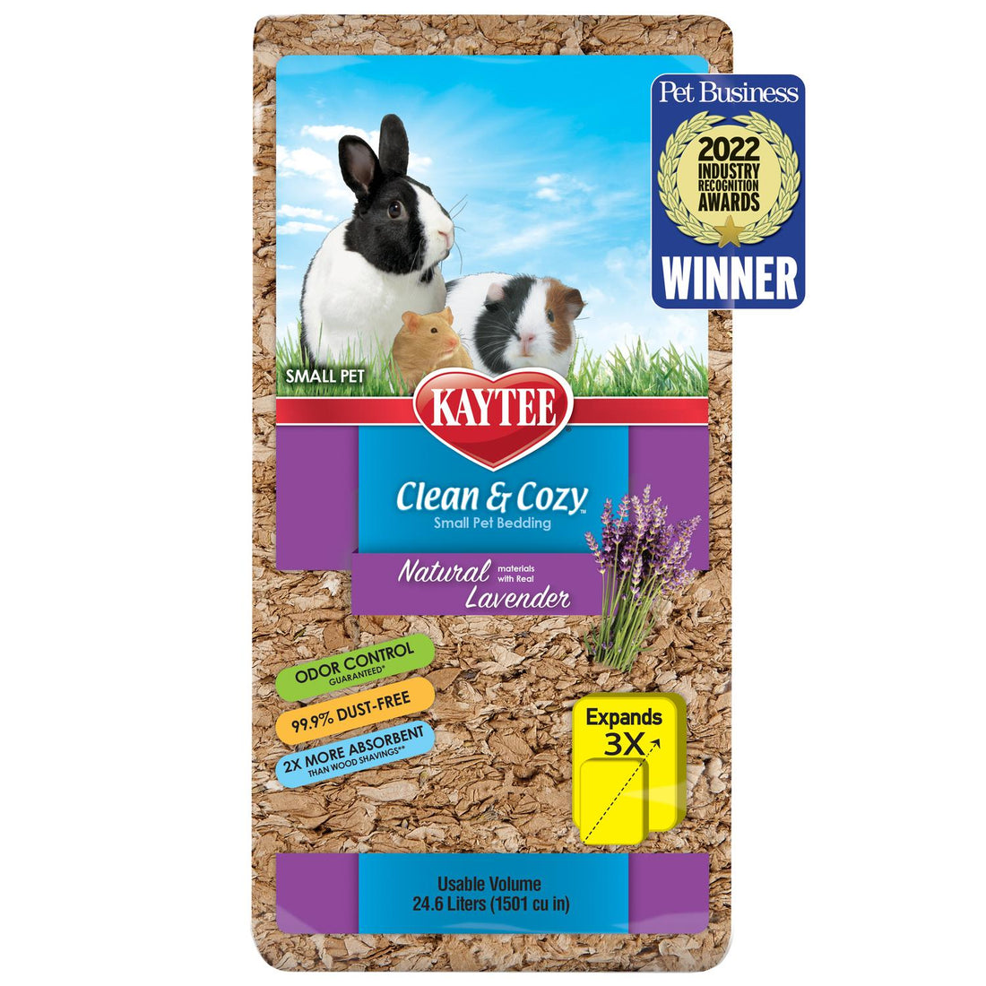 Kaytee Sustrato cama cuyo, conejo Clean & Cozy Lavanda 24.6L | G.Valkyria - imagen 1