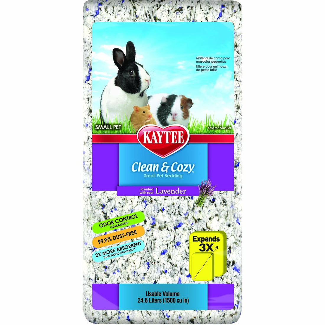 Kaytee Sustrato cama cuyo, conejo Clean & Cozy Lavanda 24.6L | G.Valkyria - imagen 1