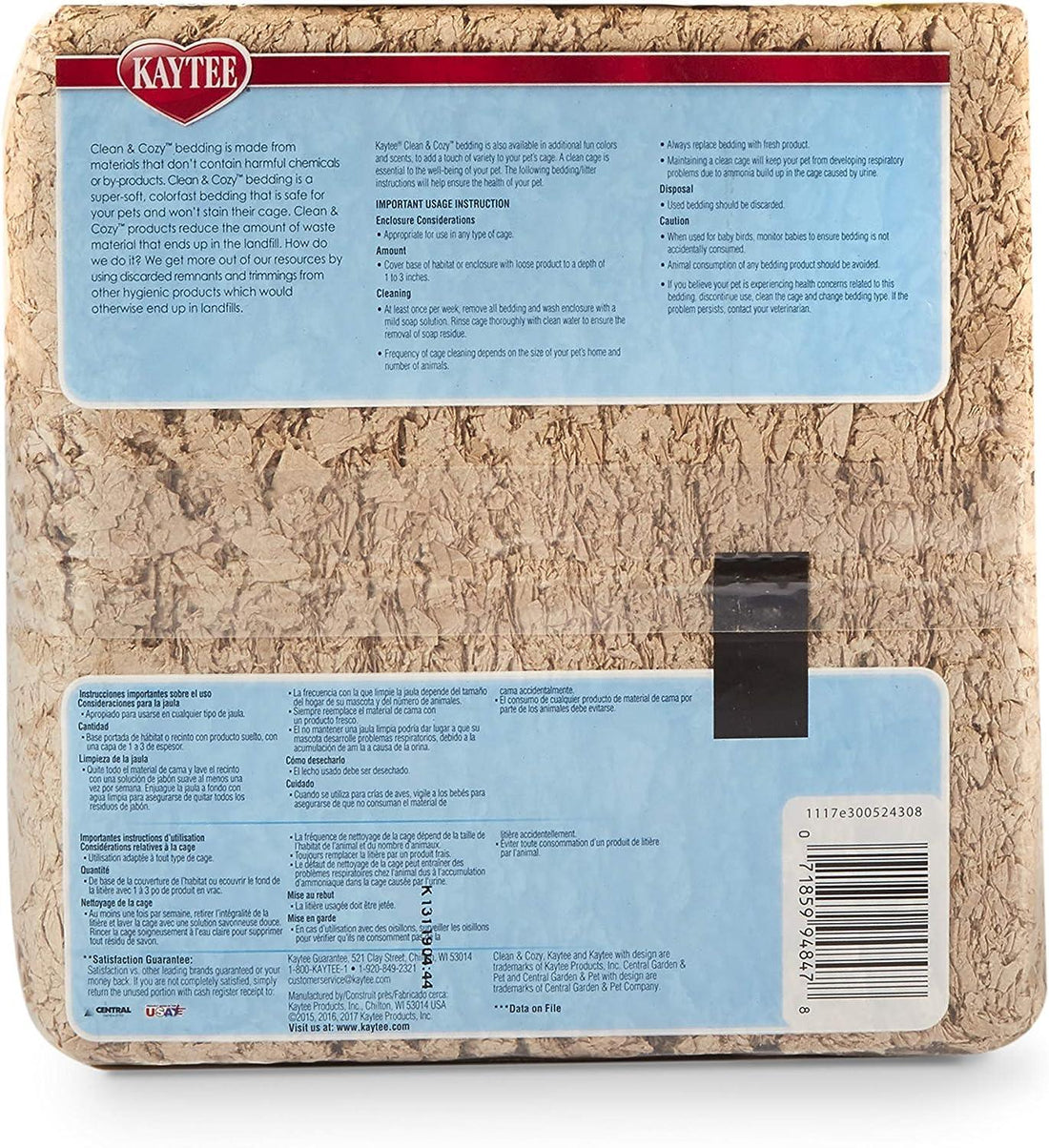 Kaytee Sustrato cama cuyo, conejo Clean & Cozy Natural 13.9L | G.Valkyria - imagen 1