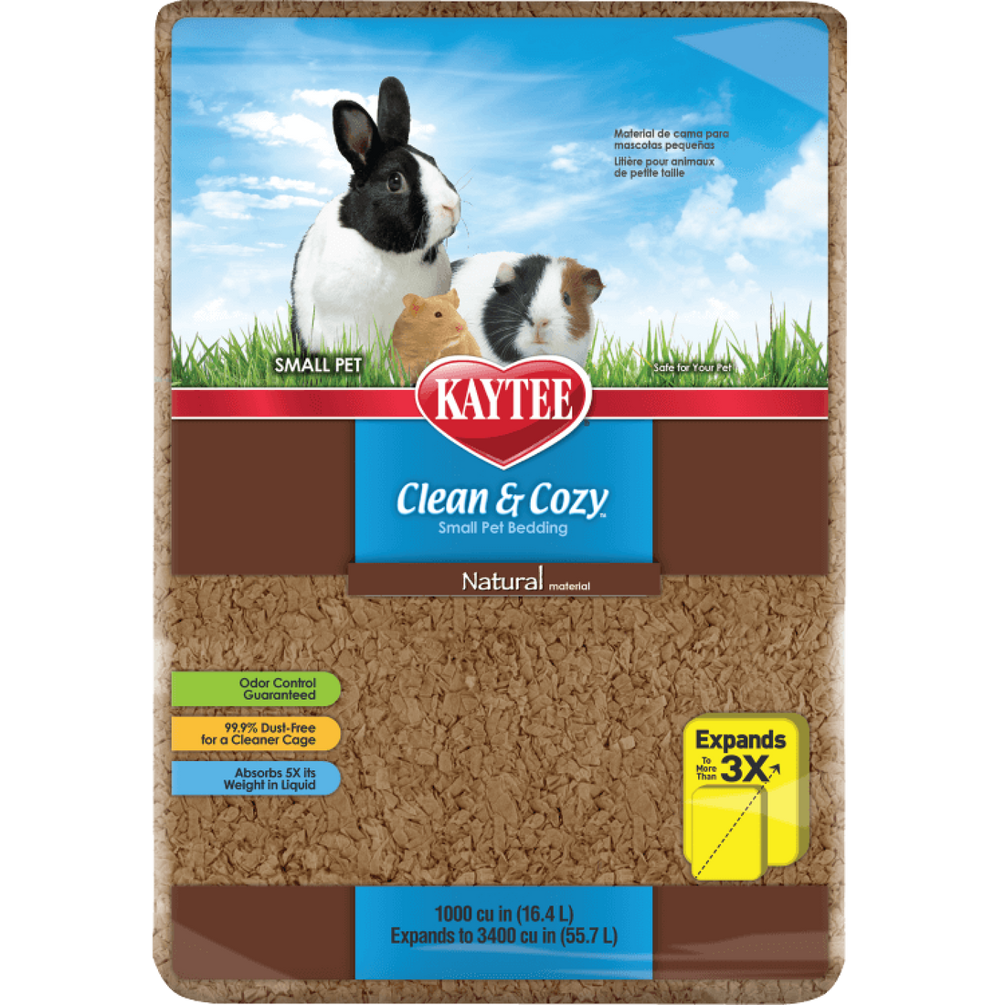 Kaytee Sustrato cama cuyo, conejo Clean & Cozy Natural 49.2L | G.Valkyria - imagen 1