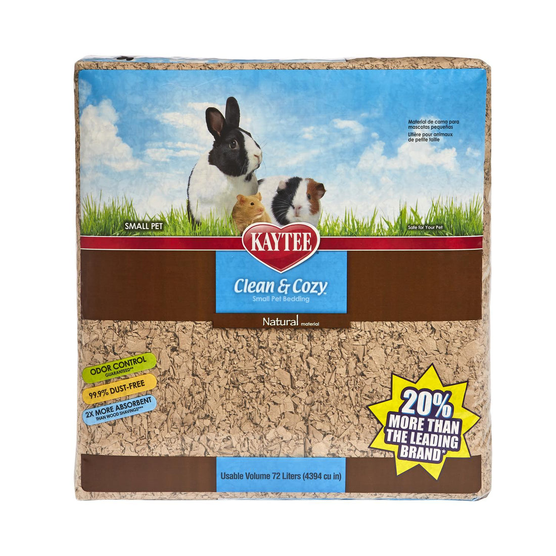 Kaytee Sustrato cama cuyo, conejo Clean & Cozy Natural 72L | G.Valkyria - imagen 1