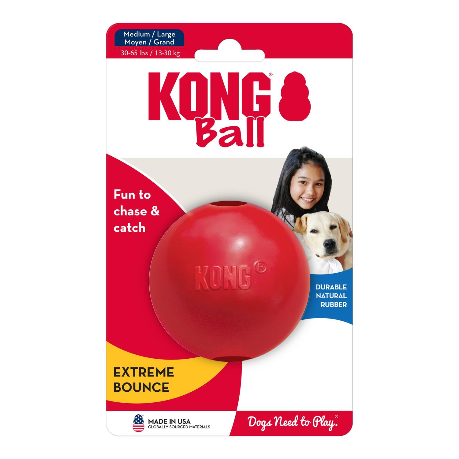 Kong Juguete para perro Pelota Clásica con Agujero ML | G.Valkyria - imagen 3