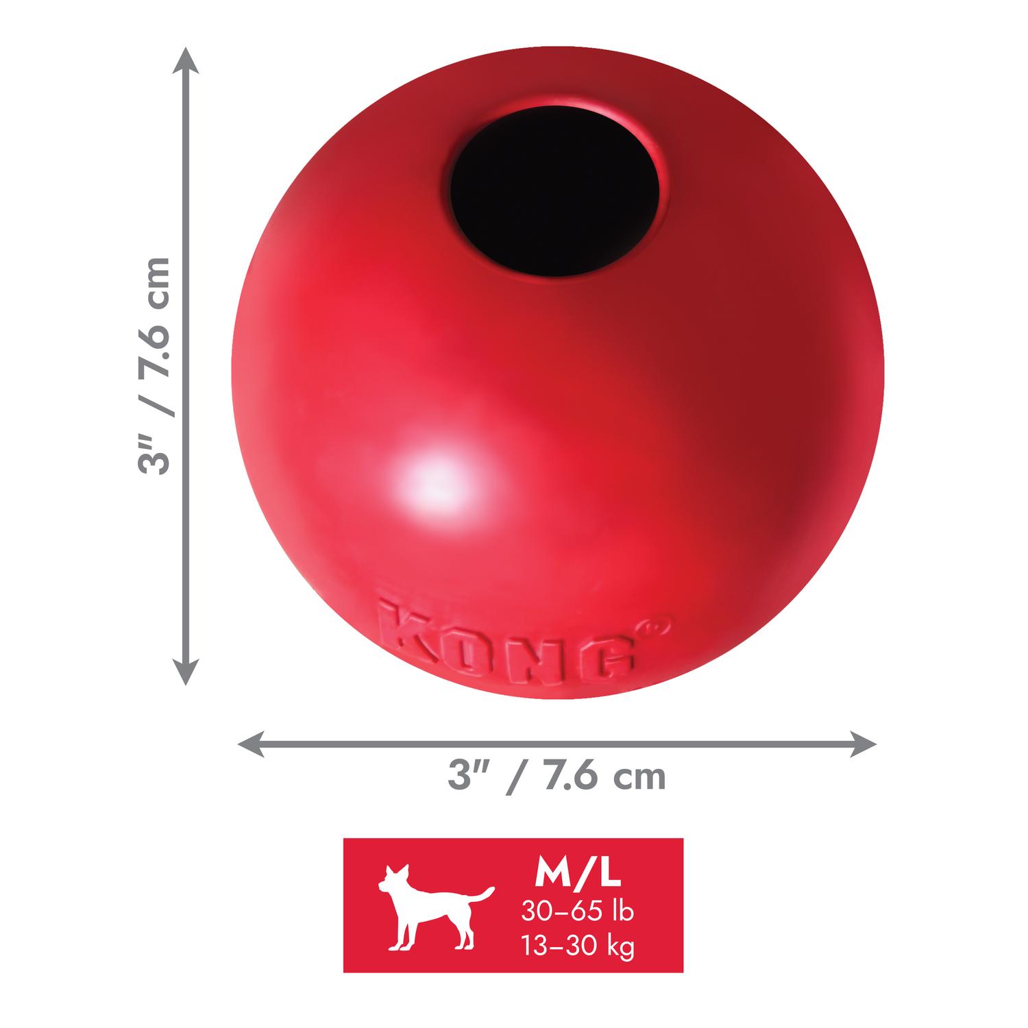 Kong Juguete para perro Pelota Clásica con Agujero ML | G.Valkyria - imagen 4