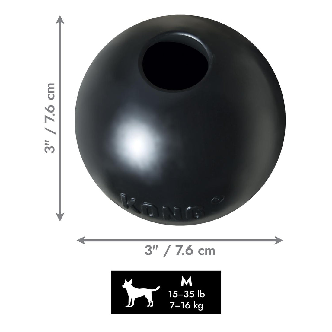 Kong Juguete para perro Pelota Extreme con Agujero MedGrande | G.Valkyria - imagen 1