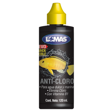Lomas acondicionador agua pecera acuario Anticloro 120 Ml | G.Valkyria - imagen 1