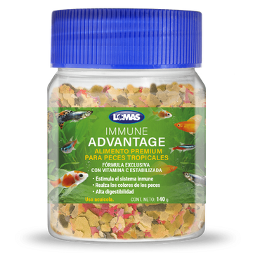 Lomas Alimento Hojuela Inmune Advantage Peces Tropicales 140 grs | G.Valkyria - imagen 1