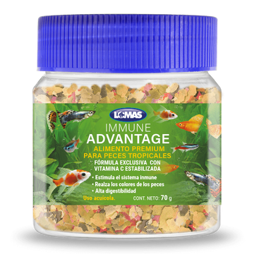 Lomas Alimento Hojuela Inmune Advantage Peces Tropicales 70 grs | G.Valkyria - imagen 1