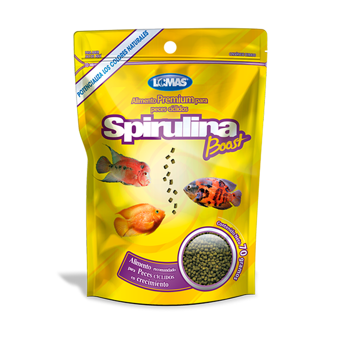 Lomas Alimento para peces ciclidos spiruluna boost 70 grs | G.Valkyria - imagen 1