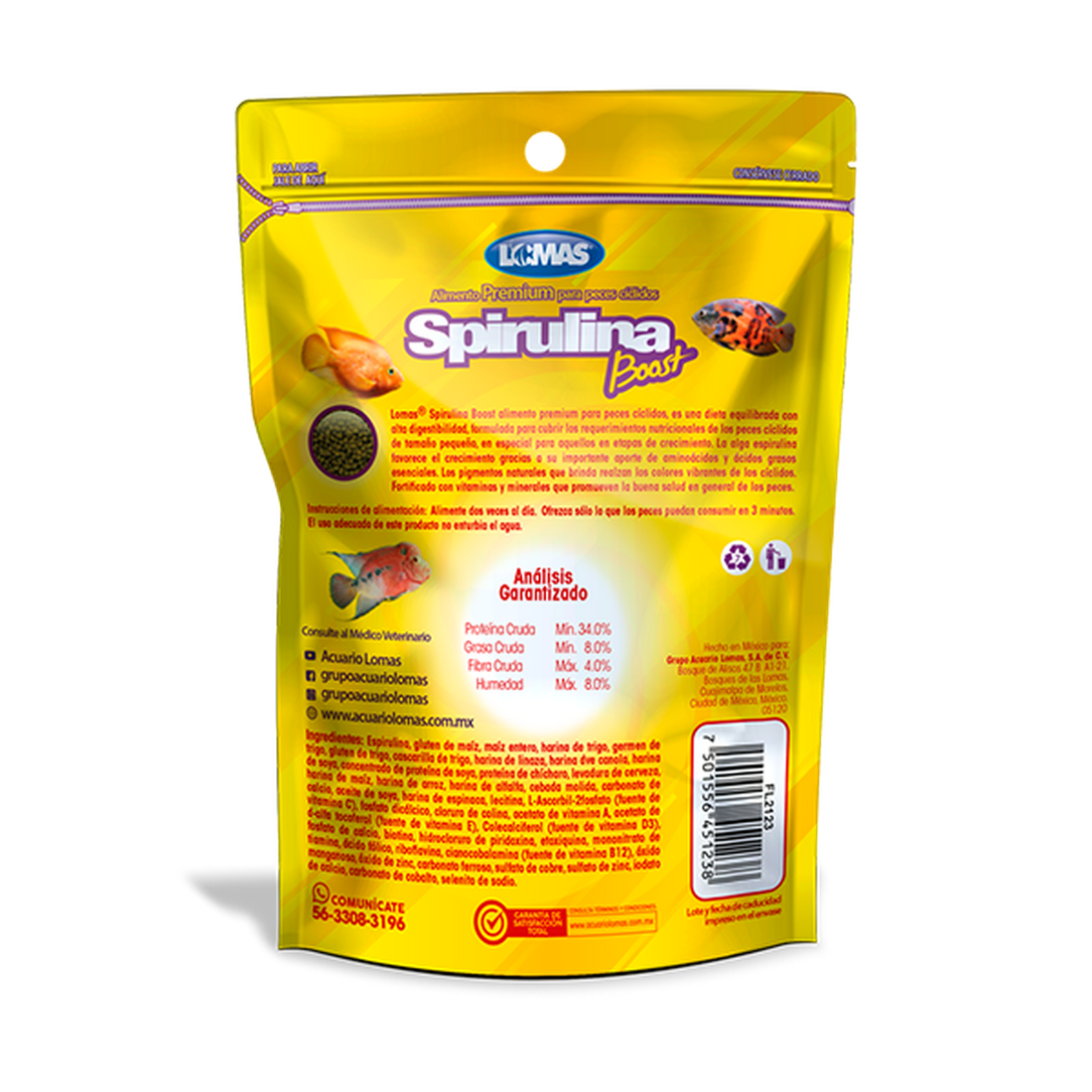 Lomas Alimento para peces ciclidos spiruluna boost 70 grs | G.Valkyria - imagen 1