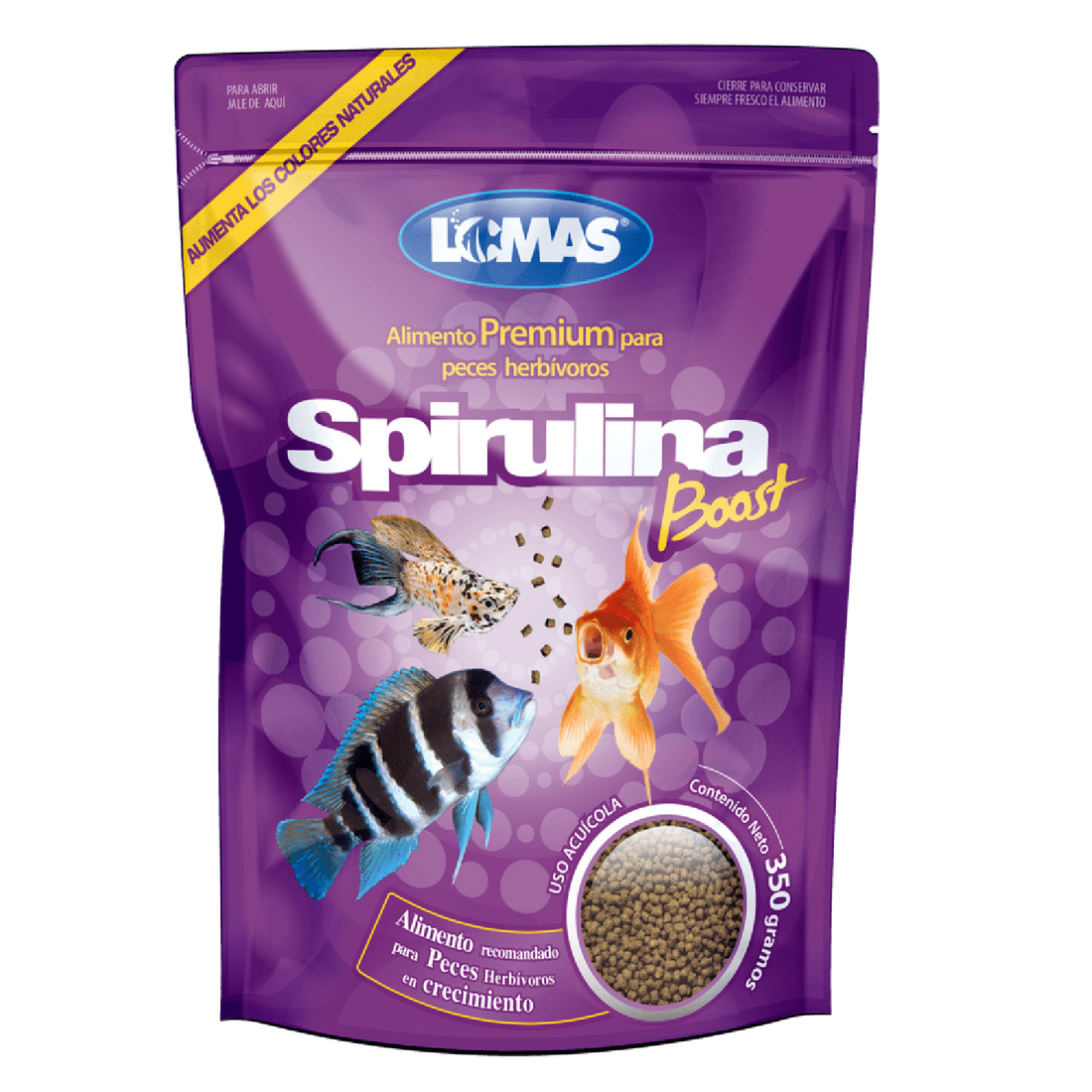 Lomas Alimento peces herbívoros bolitas Spirulina Boost 350g | G.Valkyria - imagen 1