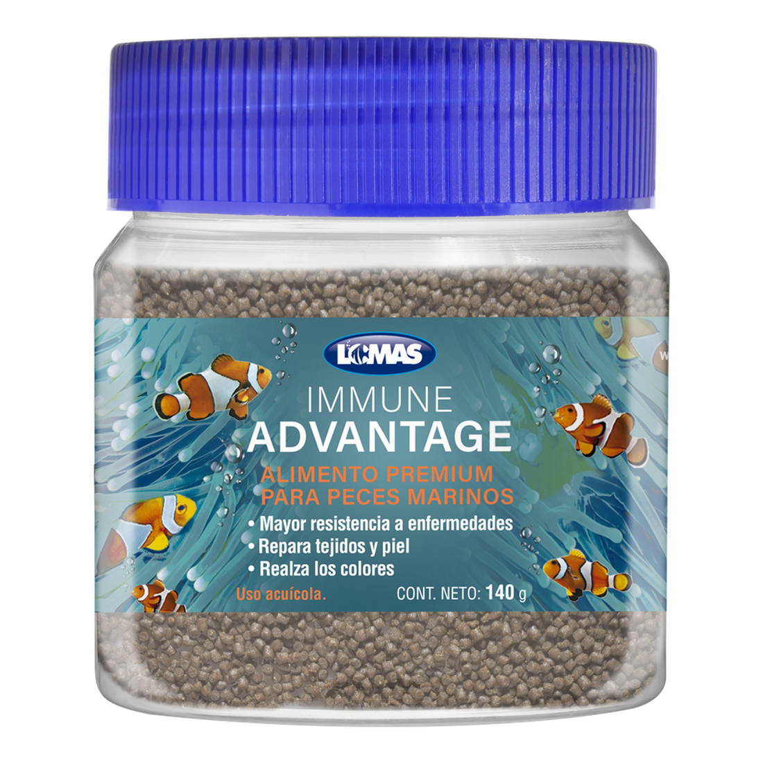 Alimento peces marinos Lomas ajo de 140g aumenta inmunidad | G.Valkyria - imagen 1