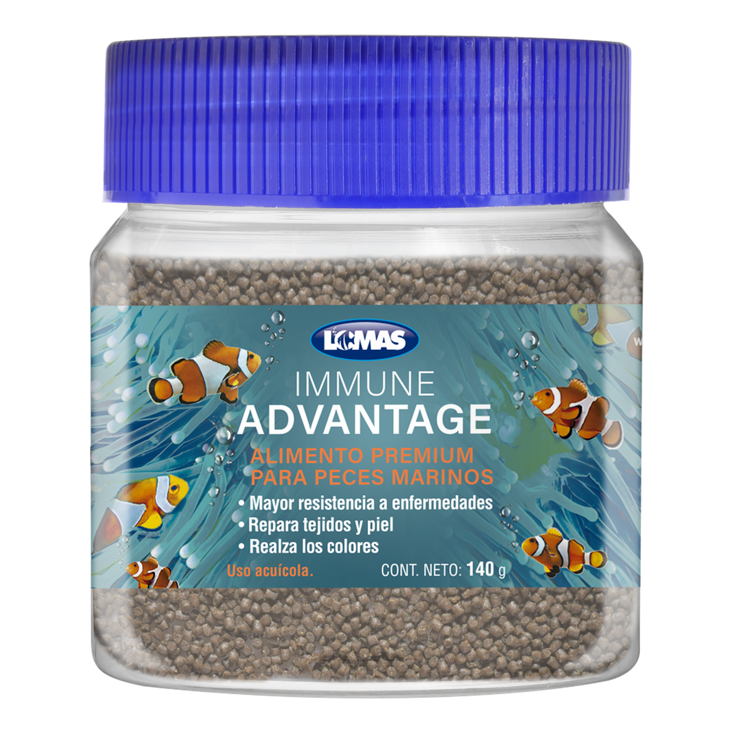 Alimento peces marinos Lomas ajo de 140g aumenta inmunidad | G.Valkyria - imagen 1
