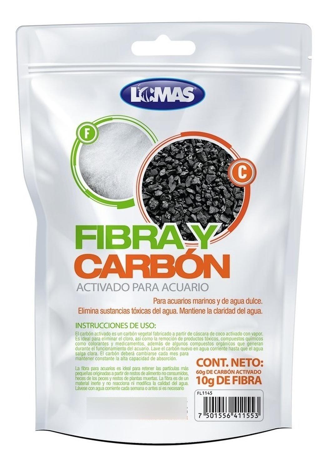 LOMAS bolsa Fibra 10g Y Carbon Activado 60g para filtros | G.Valkyria - imagen 1