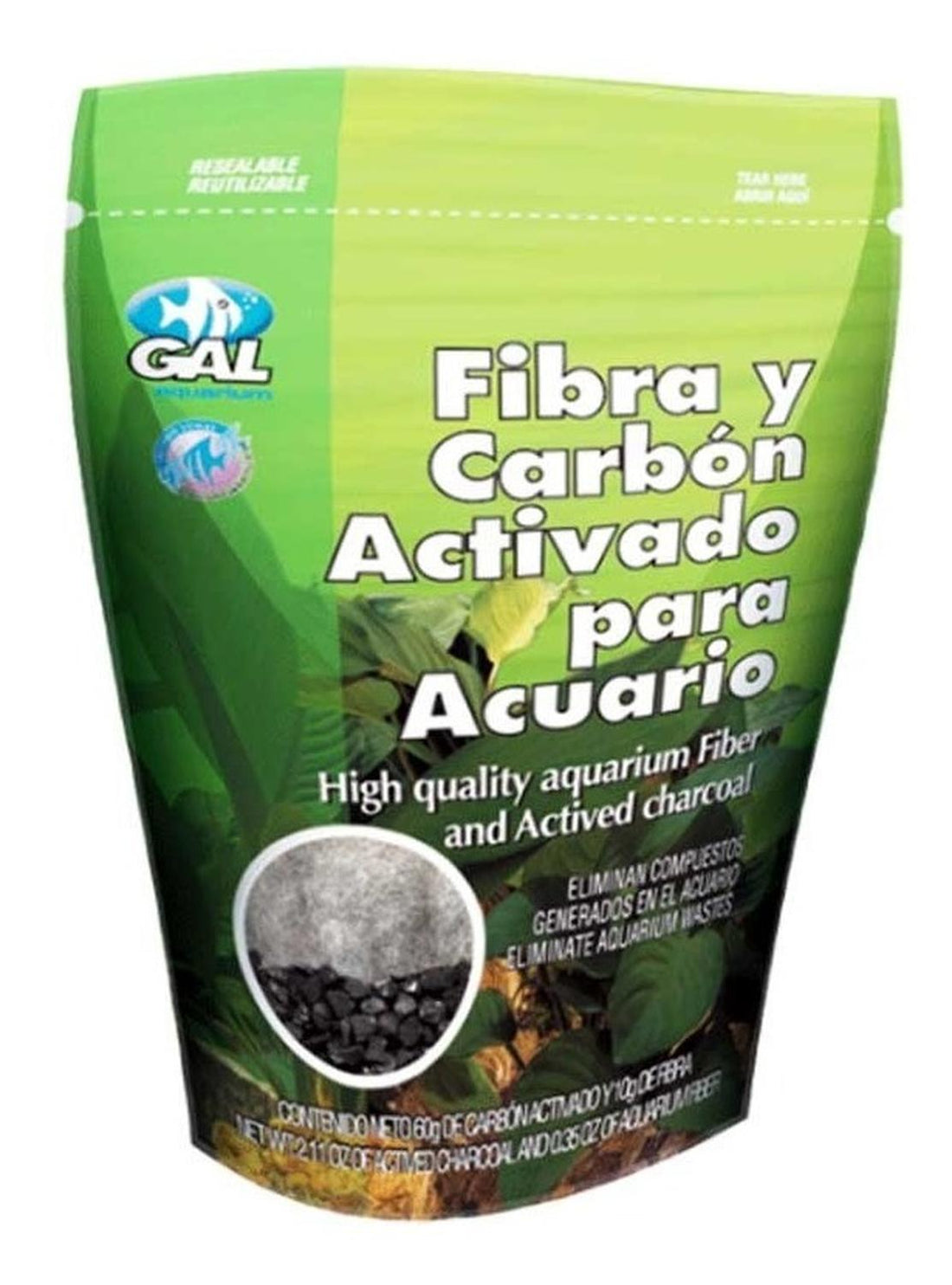 LOMAS bolsa Fibra 10g Y Carbon Activado 60g para filtros | G.Valkyria - imagen 1