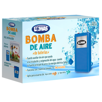 Bomba de aire con pilas "D" para acuarios de LOMAS | G.Valkyria - imagen 1