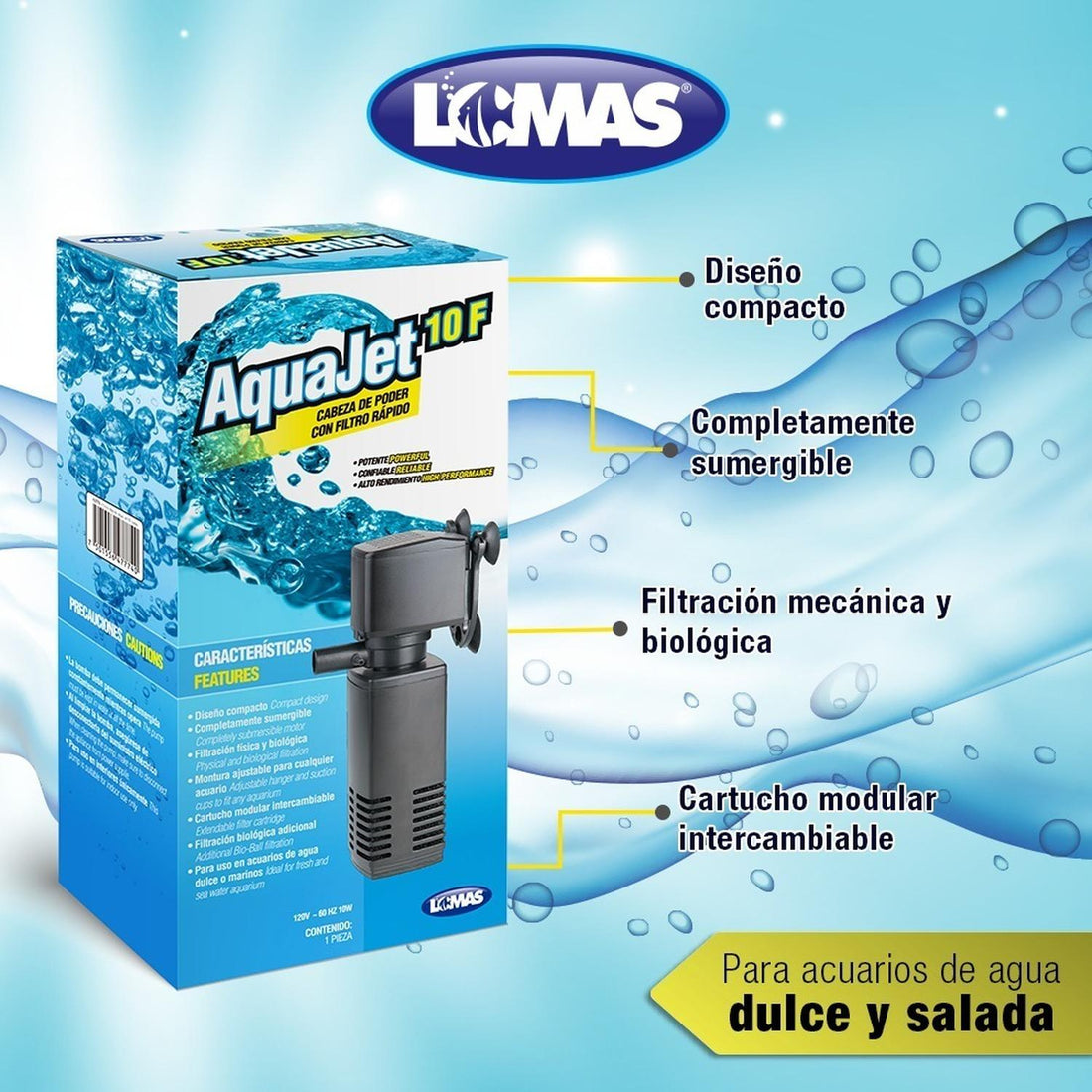 Cabeza De Poder Para Filtro Rapido Aqua-jet 10 de Lomas | G.Valkyria - imagen 1