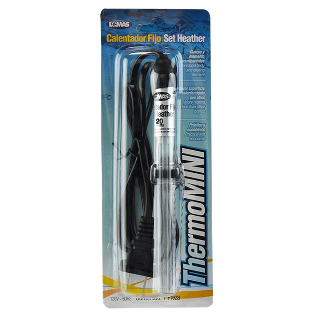 Lomas calentador fijo para peceras thermo-mini 20 watts | G.Valkyria - imagen 1