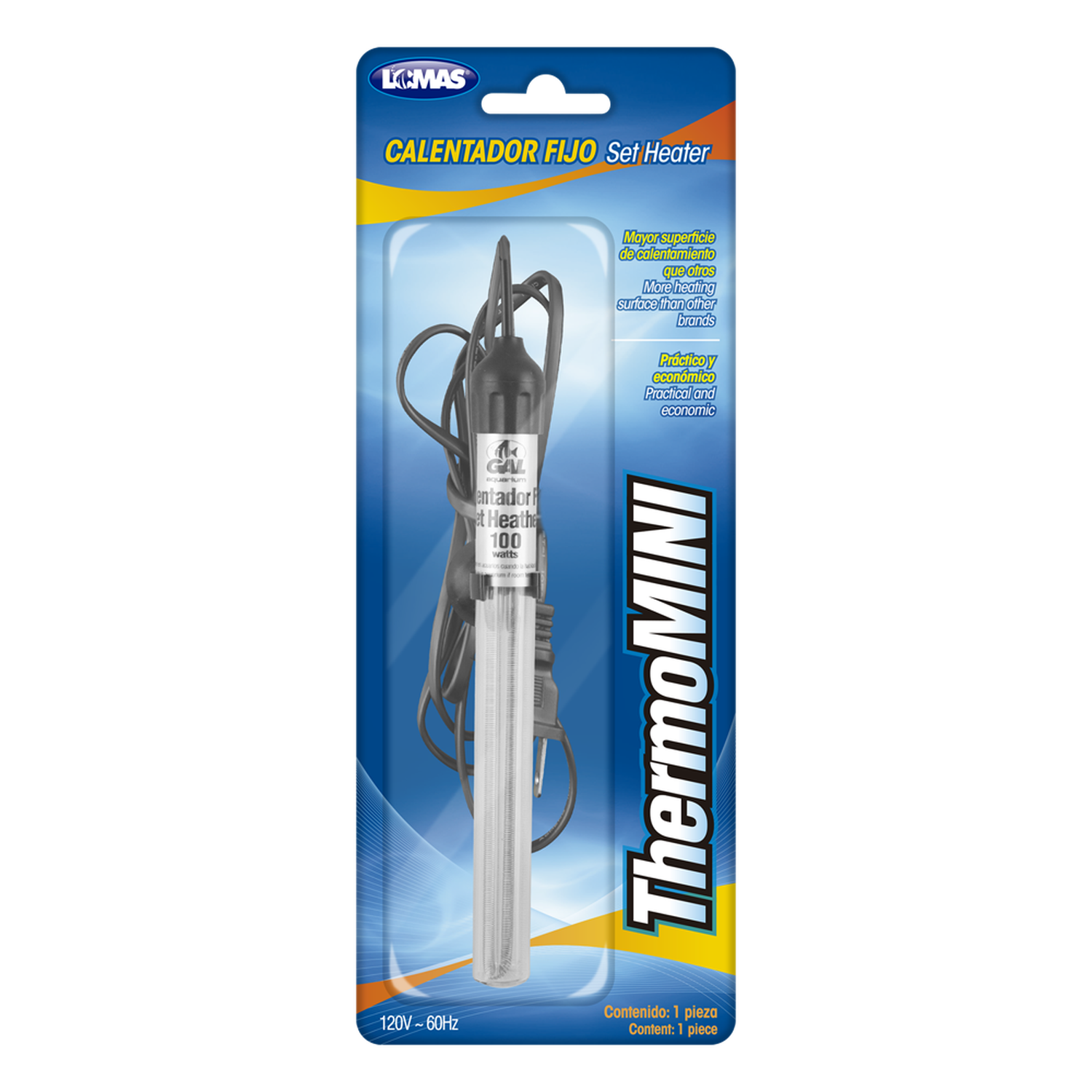 Lomas Calentador Fijo pequeño Thermomini 100W nano acuario | G.Valkyria - imagen 1