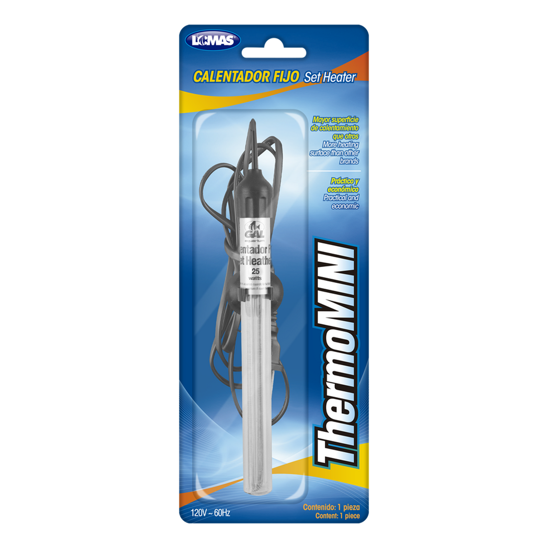 Lomas Calentador Fijo pequeño Thermomini 25W nano acuario | G.Valkyria - imagen 1