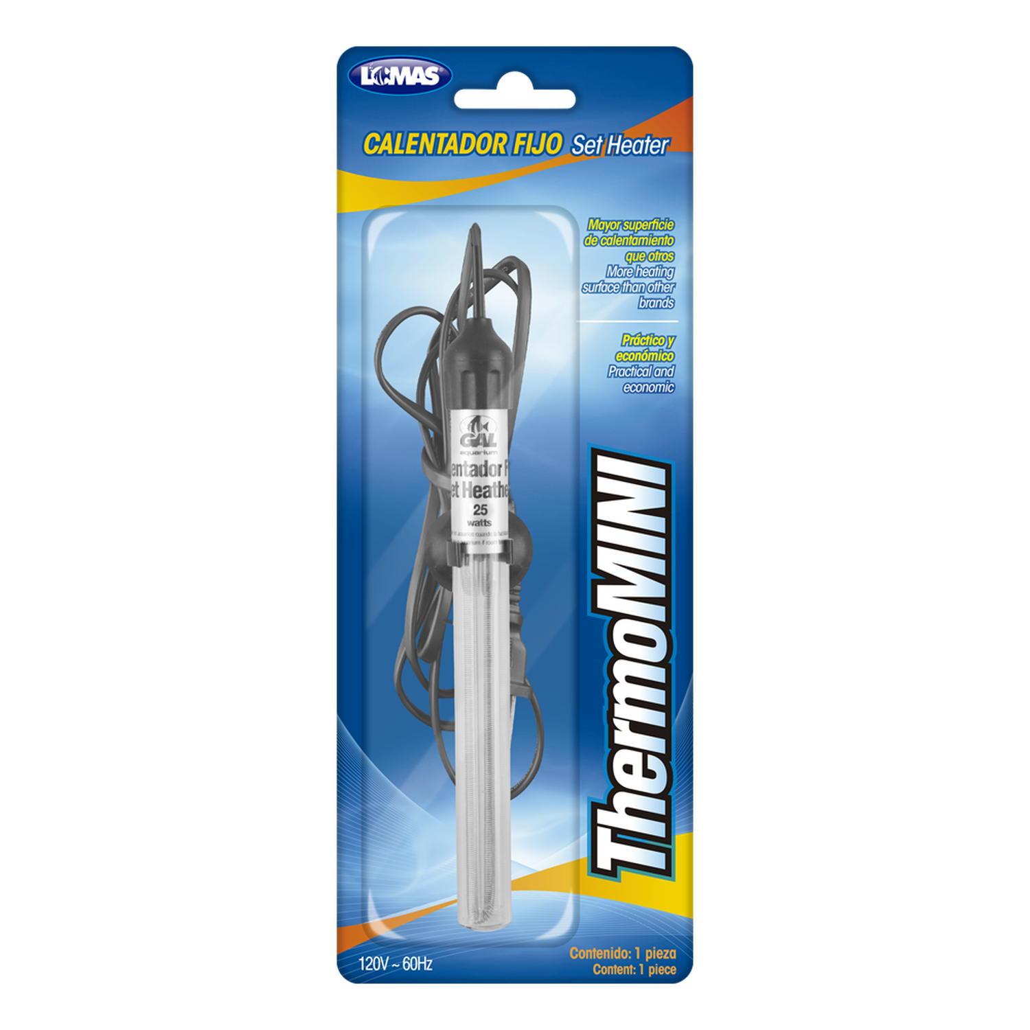 Lomas Calentador Fijo pequeño Thermomini 25W nano acuario | G.Valkyria - imagen 1