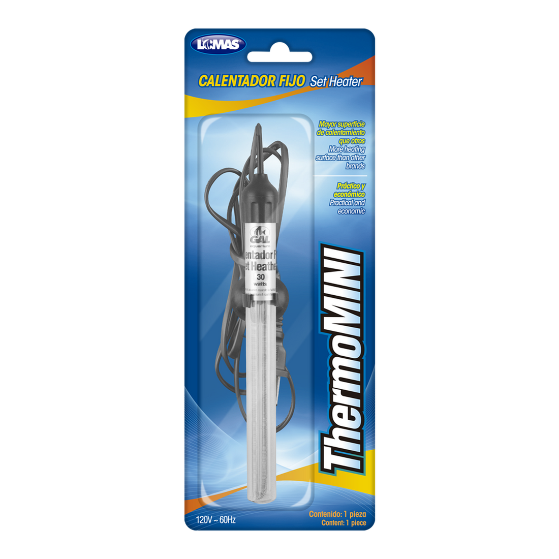 Lomas Calentador Fijo pequeño Thermomini 30W nano acuario | G.Valkyria - imagen 1