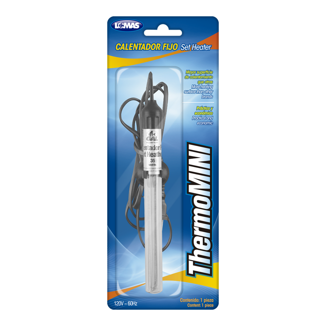 Lomas Calentador Fijo pequeño Thermomini 35W nano acuario | G.Valkyria