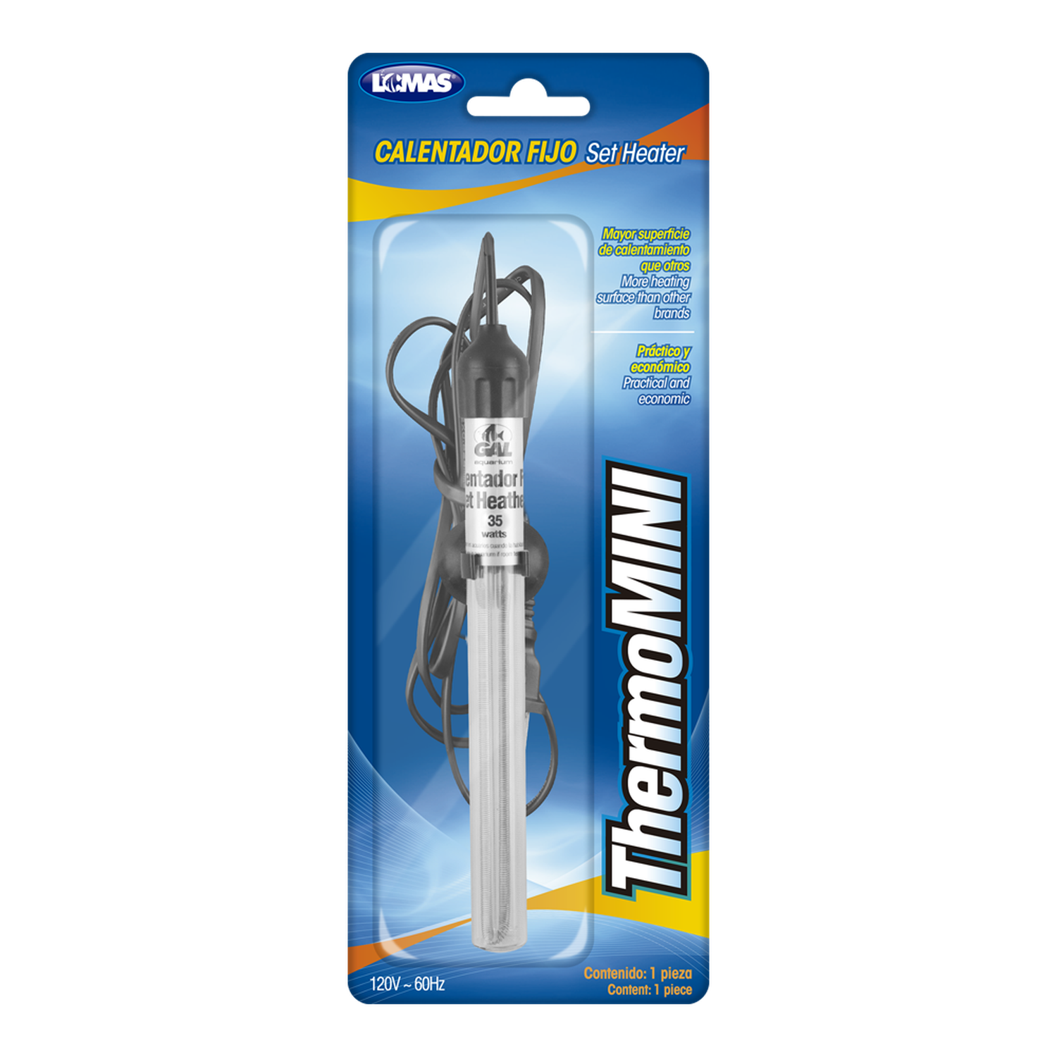 Lomas Calentador Fijo pequeño Thermomini 35W nano acuario | G.Valkyria