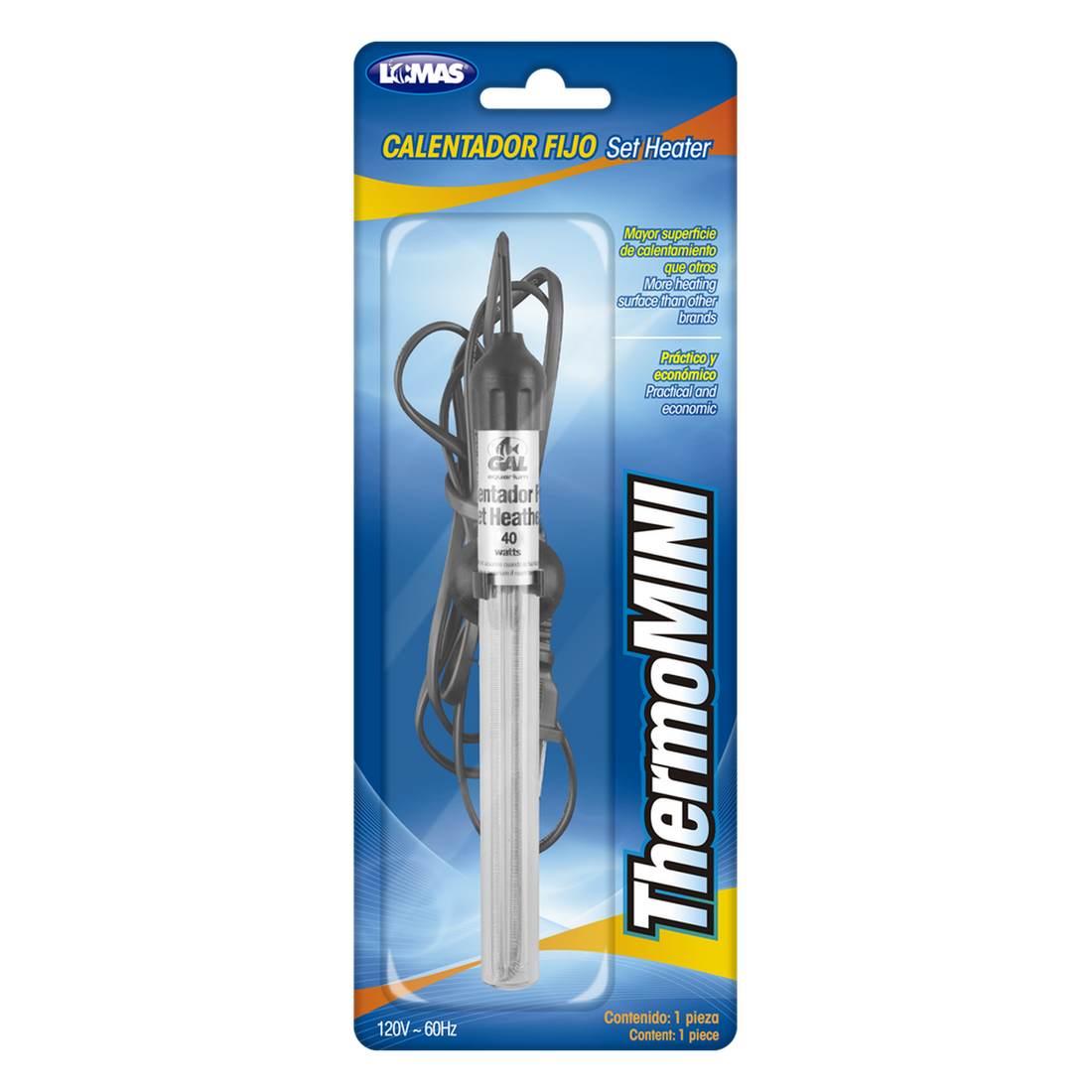 Lomas Calentador Fijo pequeño Thermomini 40W nano acuario | G.Valkyria - imagen 1