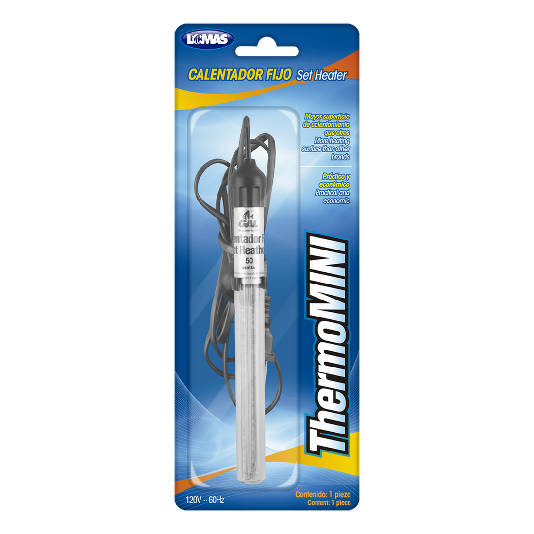 Lomas Calentador Fijo pequeño Thermomini 50W nano acuario | G.Valkyria - imagen 1