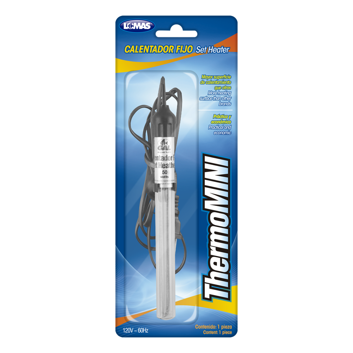 Lomas Calentador Fijo pequeño Thermomini 50W nano acuario | G.Valkyria - imagen 1