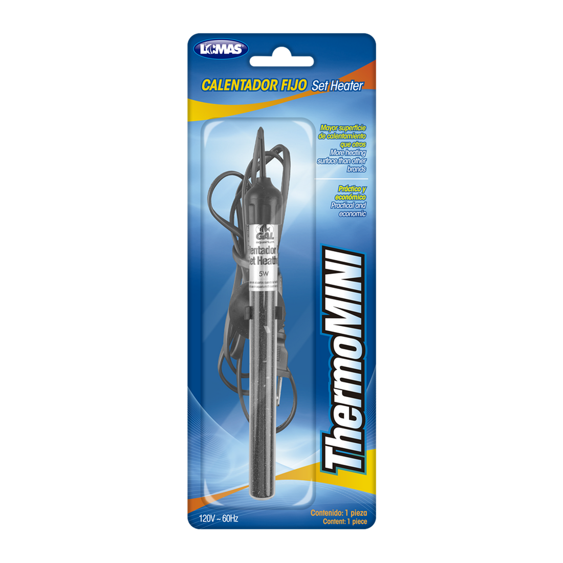 Lomas Calentador Fijo pequeño Thermomini 5W nano acuario | G.Valkyria - imagen 1
