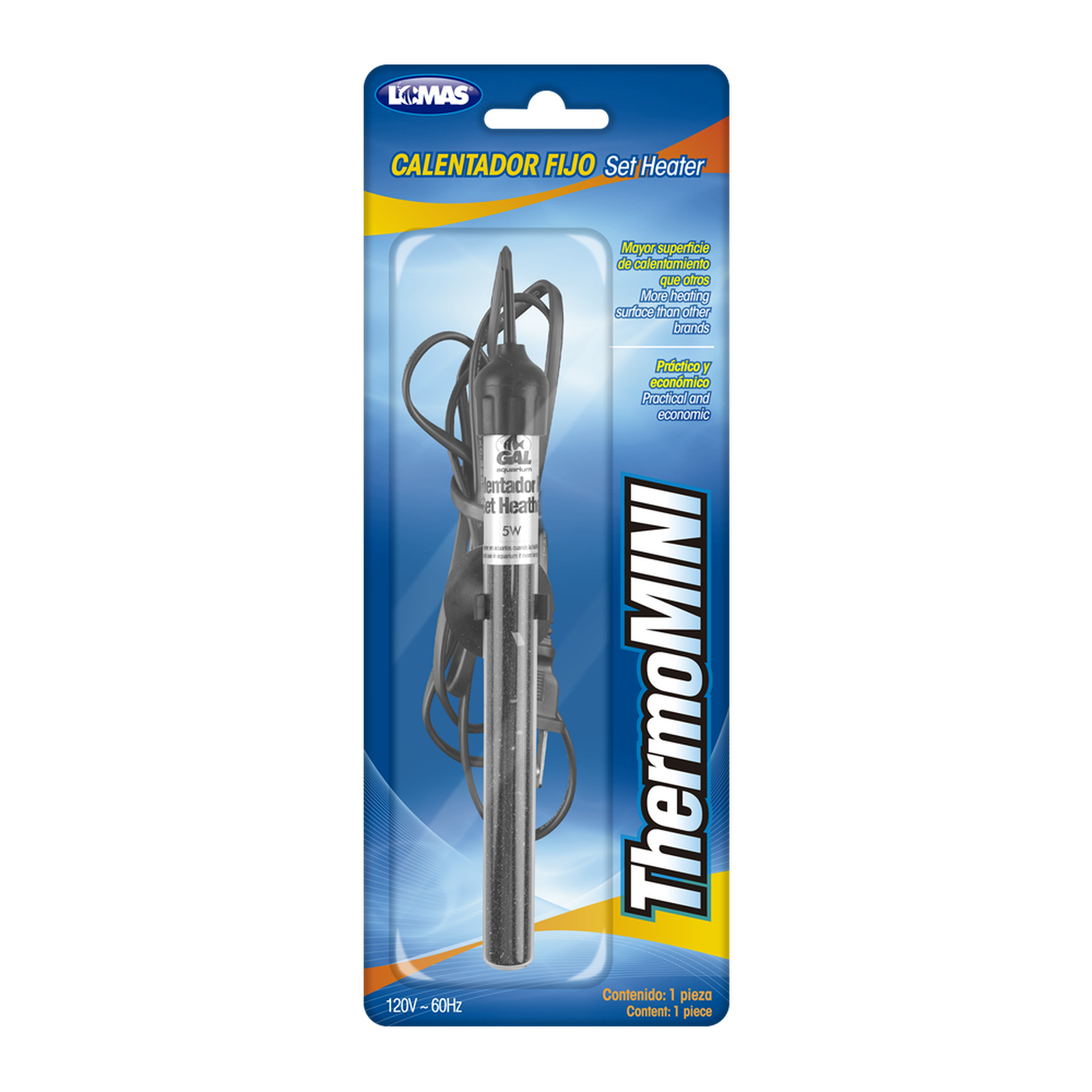 Lomas Calentador Fijo pequeño Thermomini 5W nano acuario | G.Valkyria - imagen 1