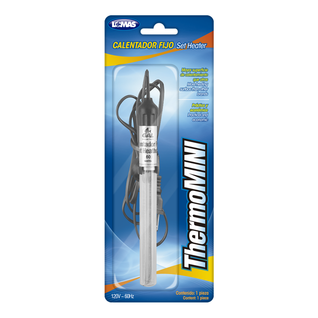 Lomas Calentador Fijo pequeño Thermomini 60W nano acuario | G.Valkyria - imagen 1