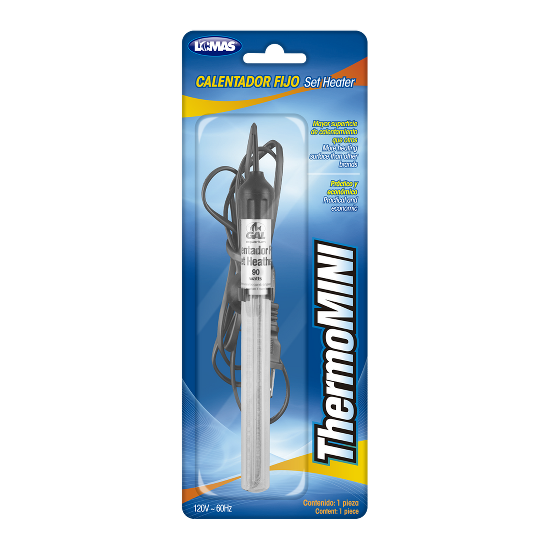 Lomas Calentador Fijo pequeño Thermomini 90W nano acuario | G.Valkyria - imagen 1