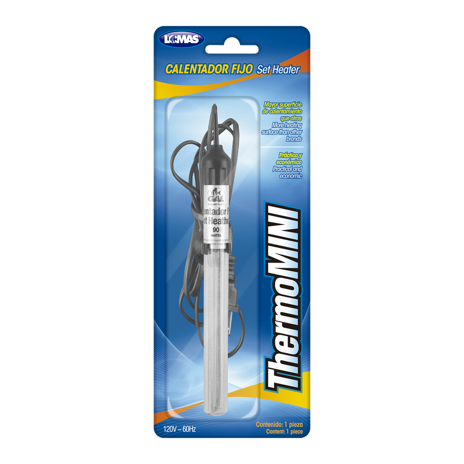 Lomas Calentador Fijo pequeño Thermomini 90W nano acuario | G.Valkyria - imagen 1