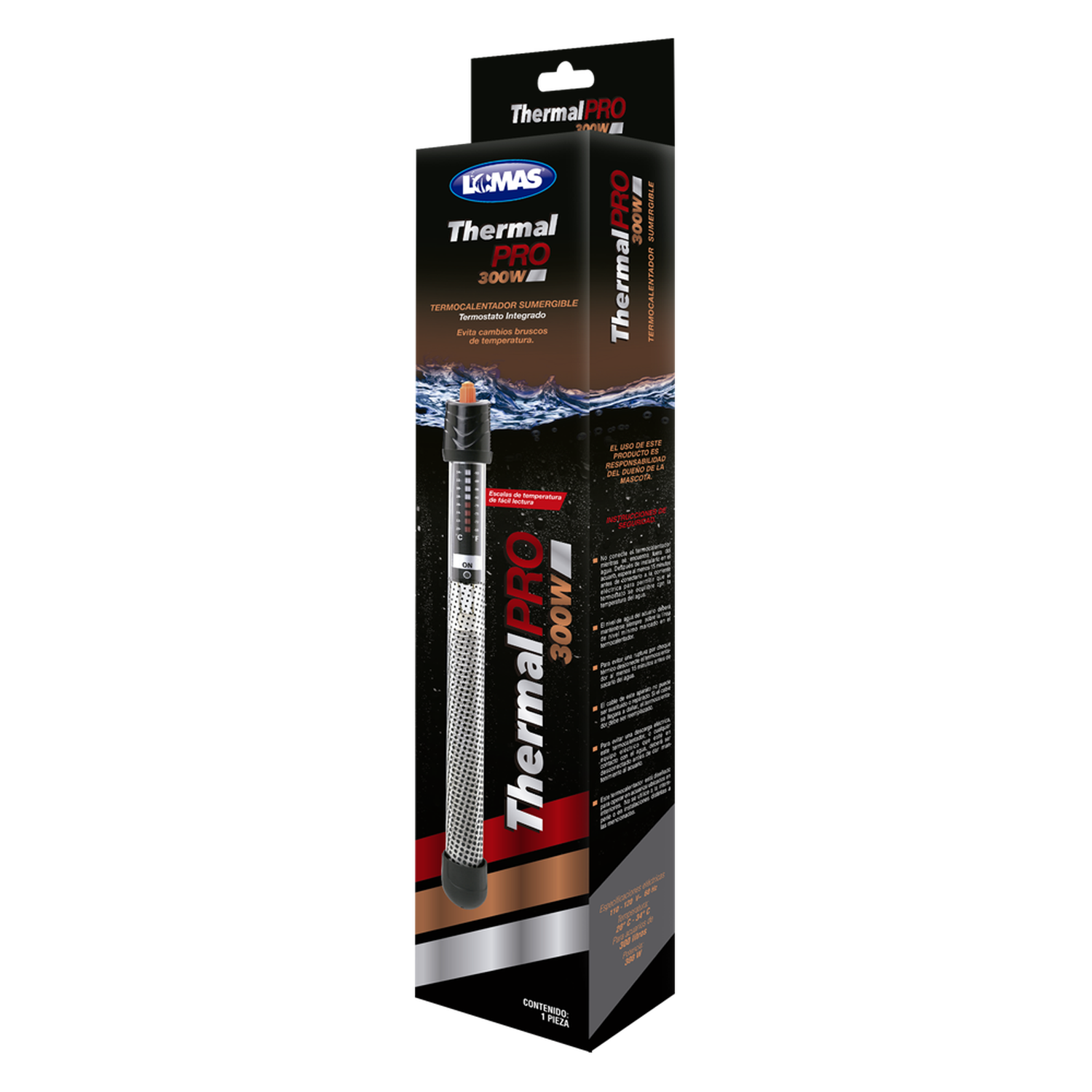 Lomas Calentador peceras acuario Termostato Thermalpro 300 W | G.Valkyria - imagen 1