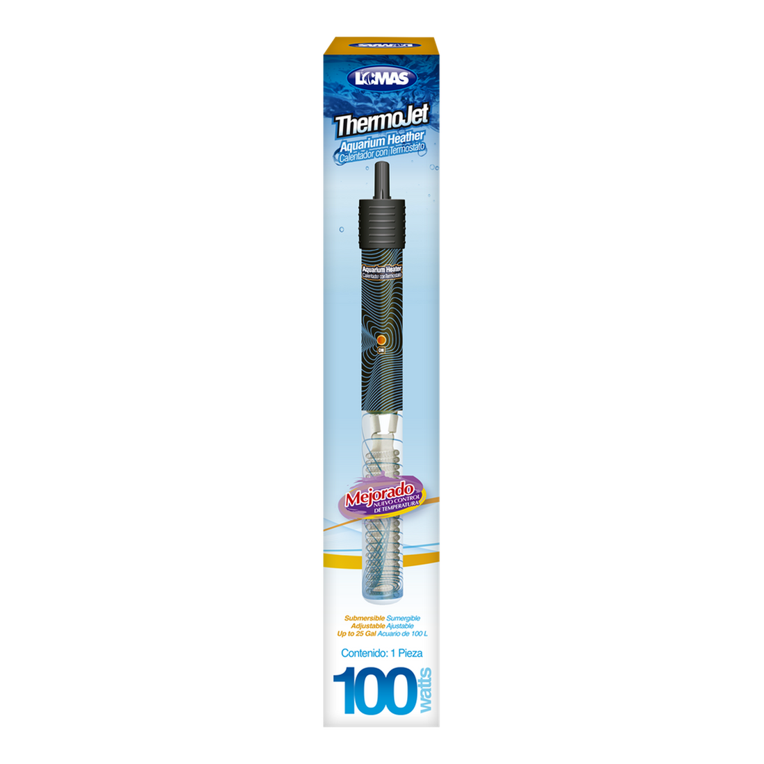 Lomas Calentador peceras acuario Termostato Thermo-Jet 100 W | G.Valkyria - imagen 1
