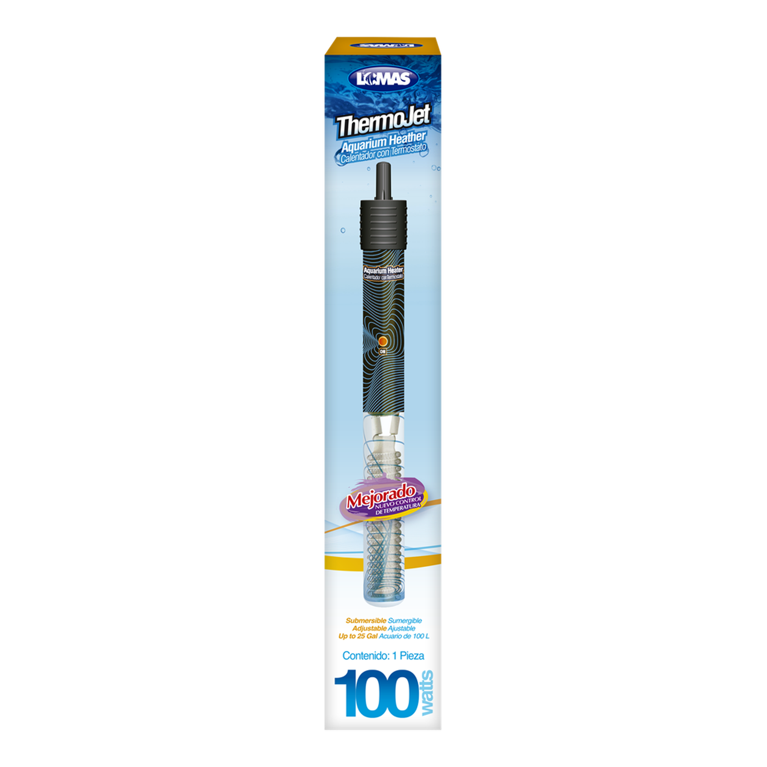 Lomas Calentador peceras acuario Termostato Thermo-Jet 100 W | G.Valkyria - imagen 2