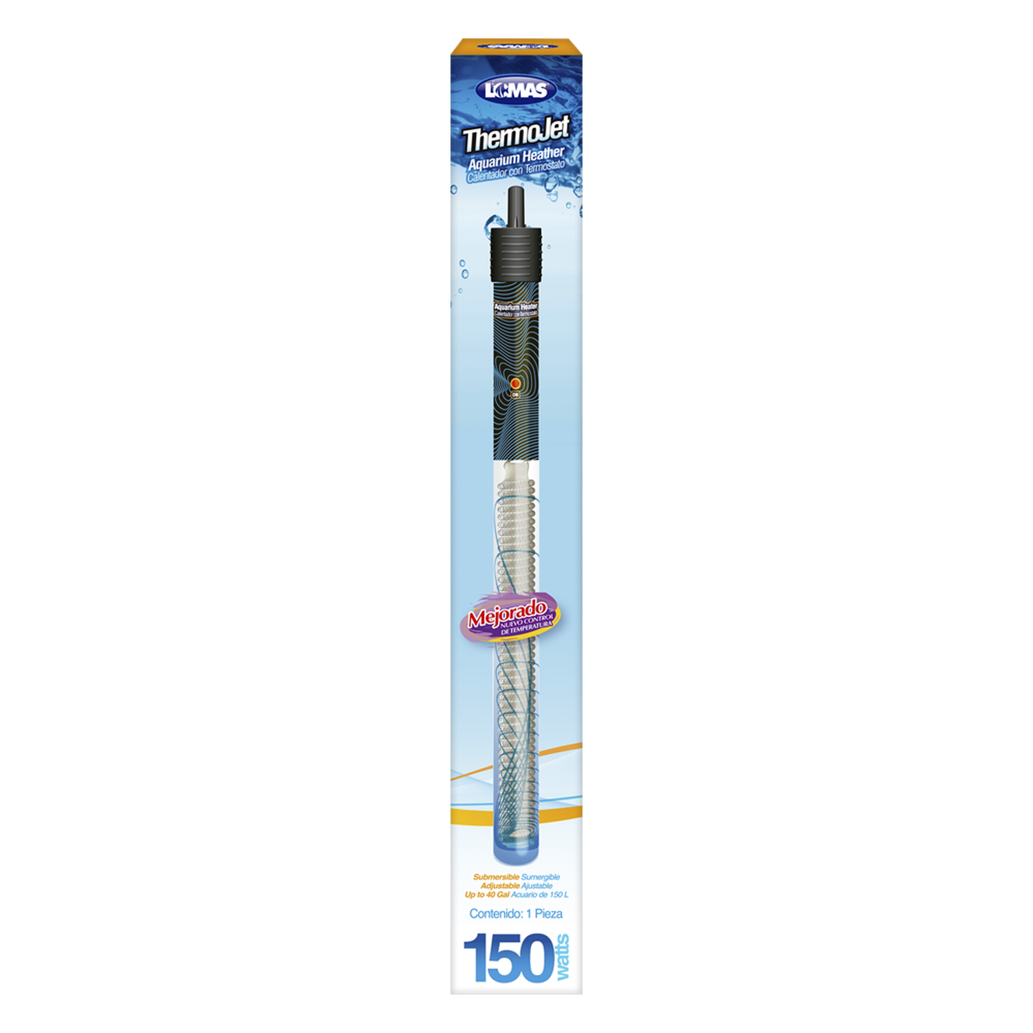 Lomas Calentador peceras acuario Termostato Thermo-Jet 150 W | G.Valkyria - imagen 2