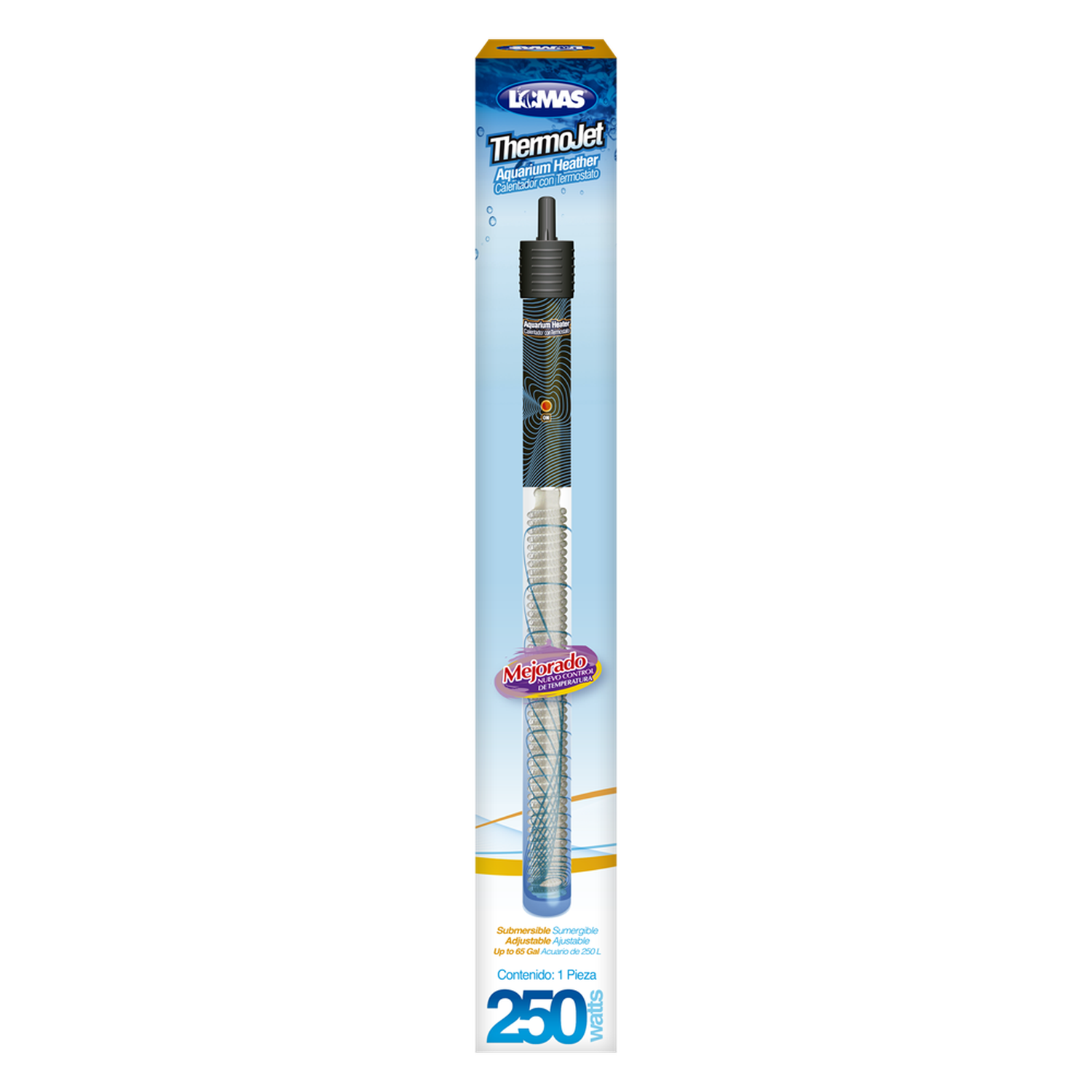 Lomas Calentador peceras acuario Termostato Thermo-Jet 250 W | G.Valkyria - imagen 2