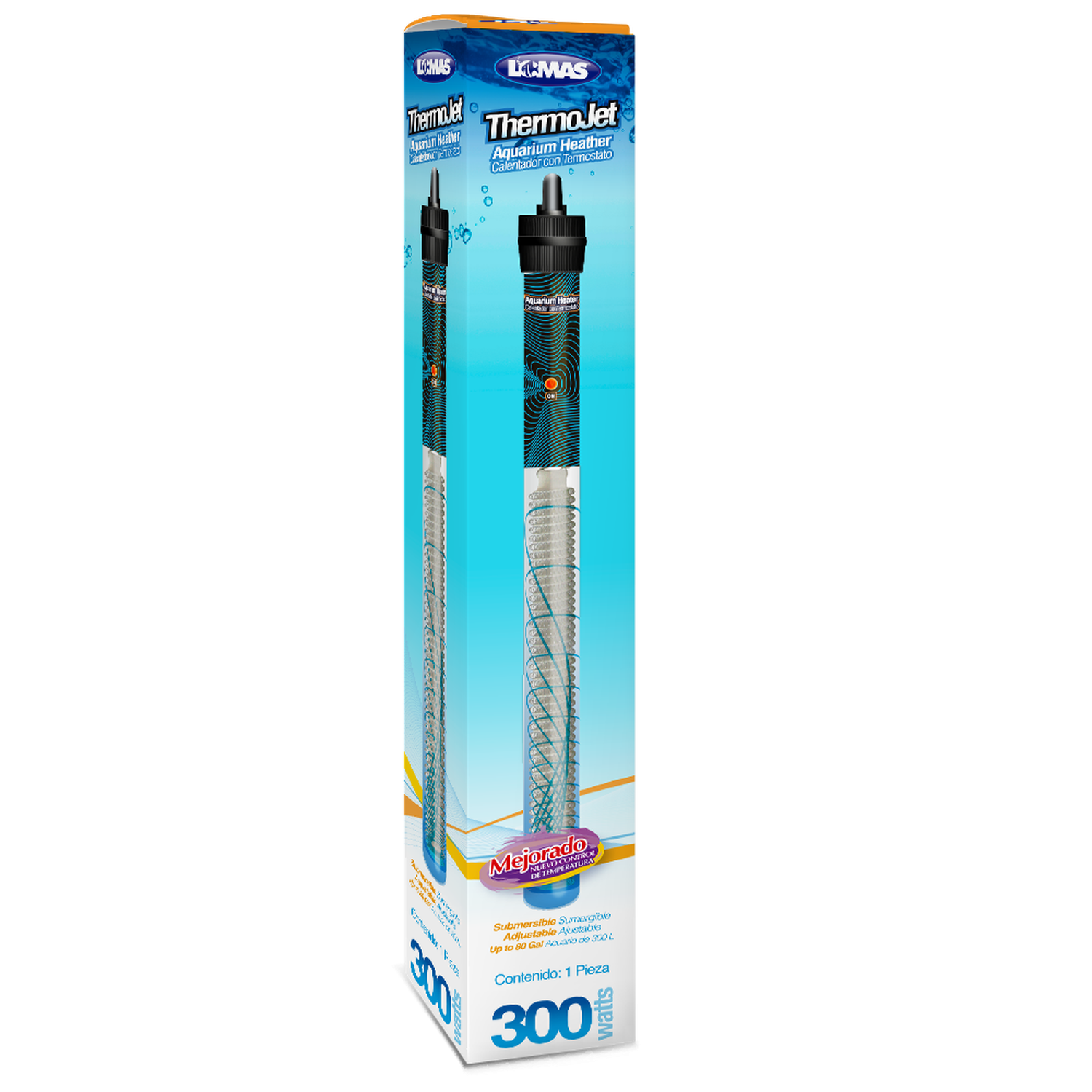 Lomas Calentador peceras acuario Termostato Thermo-Jet 300 W | G.Valkyria - imagen 2