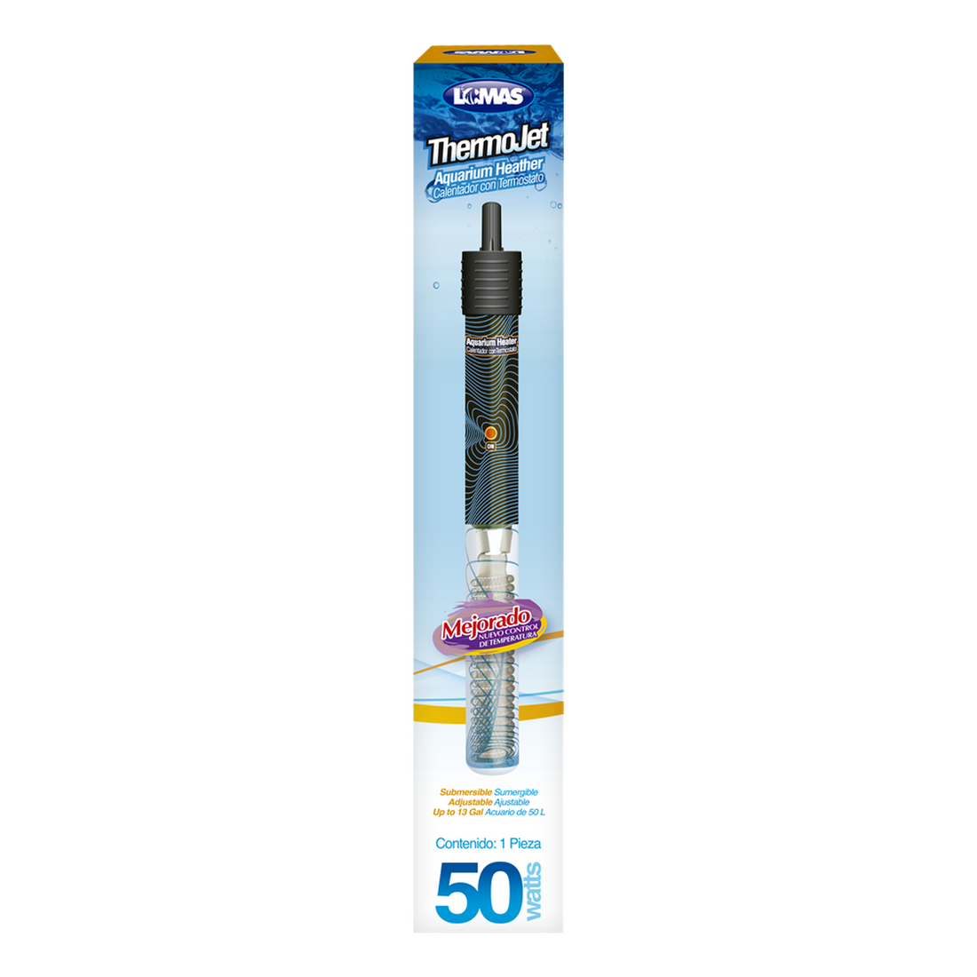Lomas Calentador peceras acuario Termostato Thermo-Jet 50 W | G.Valkyria - imagen 1